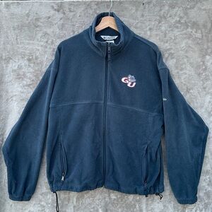 Columbia Gonzaga Bulldogs GU Full Zip Fleece Jacket Men’s Sz XL Navy Blue NCAA